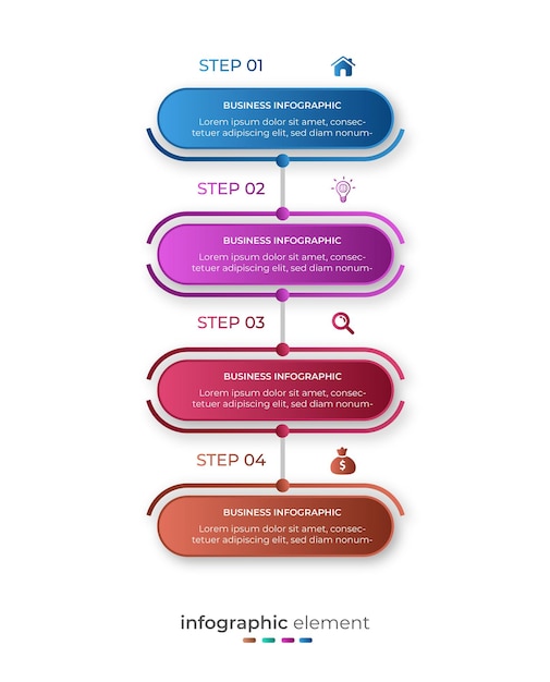 Modernes inhaltsverzeichnis infografik schritt design