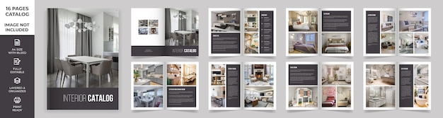 Modernes innendesign kataloglayout produktkatalog minimales magazindesign broschürendesign