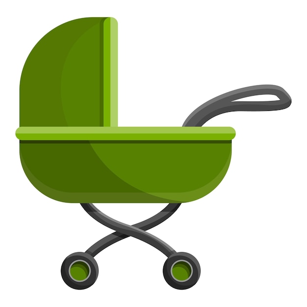 Vektor modernes kinderwagen-symbol cartoon eines modernen kinderwagen-vektorsymbols für webdesign isoliert auf weißem hintergrund