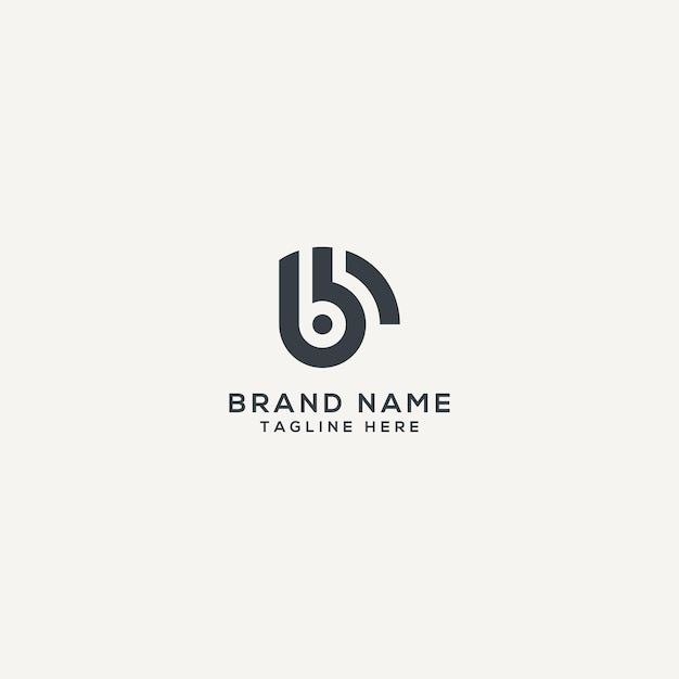 Modernes kreatives B-Buchstaben-Wireless-Logo-Design-Konzept
