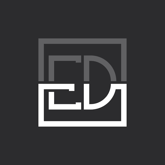 Modernes kreatives minimalistisches ED-Letter-Logo-Design Letter ED-Logo Monogram für jedes Unternehmen