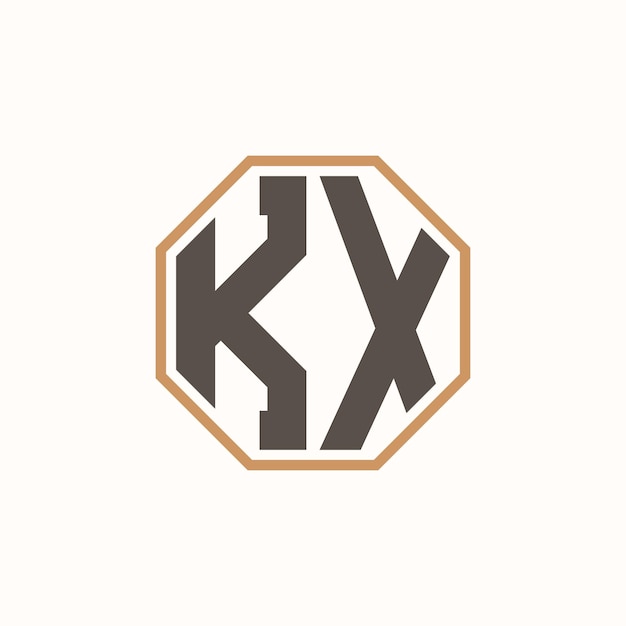 Modernes KX-Logo für Corporate Business Markenidentität Kreatives KX-logo-Design