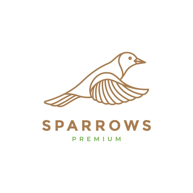 Modernes Logo-Design der Sparrow-Linie