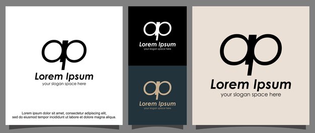 Modernes logo-design mit den buchstaben a und p