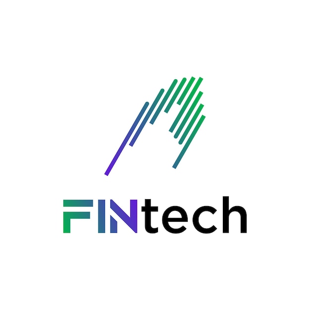 Modernes Logo-Konzept für die Fintech- und digitale Finanzindustrie
