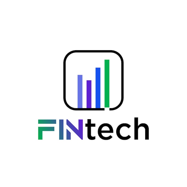 Modernes Logo-Konzept für die Fintech- und digitale Finanzindustrie