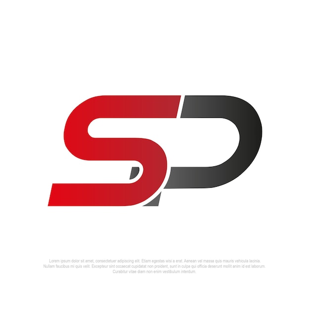 Modernes Logo Monogramm Firma SP