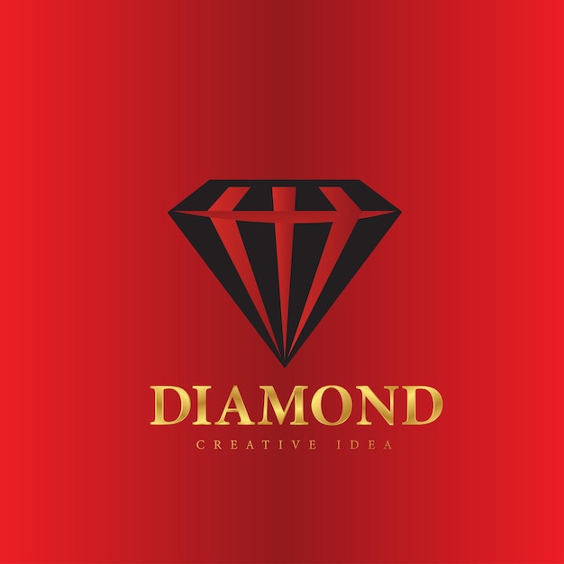 Modernes luxus-diamant-logo-design