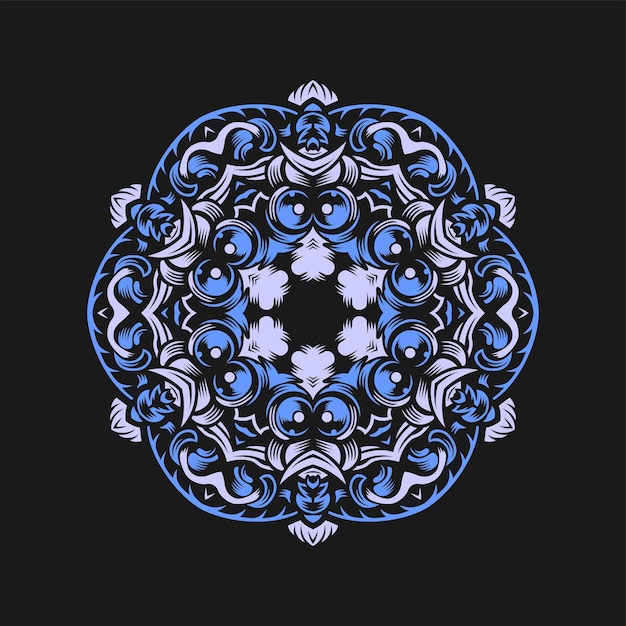 Modernes mandala-kunstillustrations-vektordesign