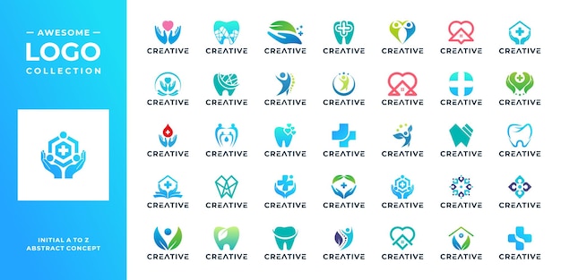 Vektor modernes medizinisches logo-design, kreative logo-inspiration für das gesundheitswesen