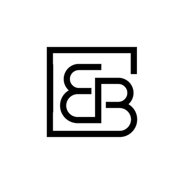 Vektor modernes minimalistisches bb-logo