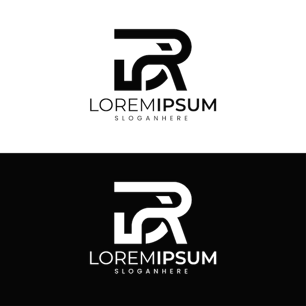 Modernes minimalistisches Dr-Letter-Logo-Design