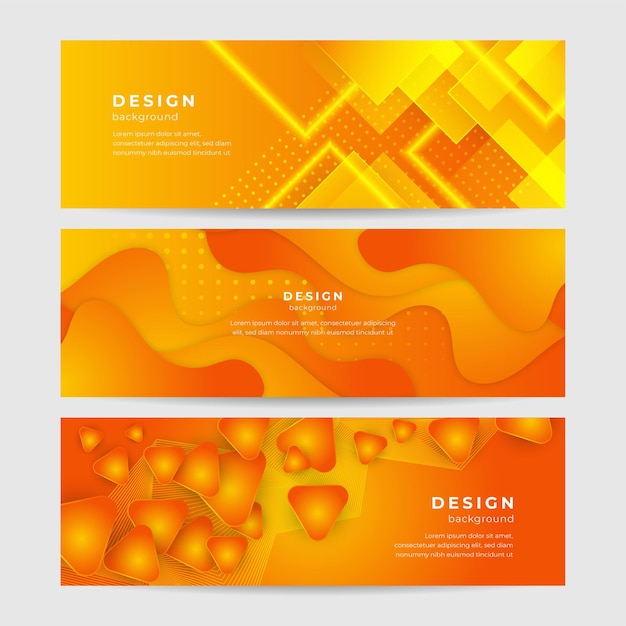 Modernes minimalistisches orangefarbenes Hintergrunddesign Abstrakte orangefarbene Banner-Vektorillustration Gelb-orangefarbene Vektorabstrakte Grafikdesign Banner-Muster Hintergrundvorlage
