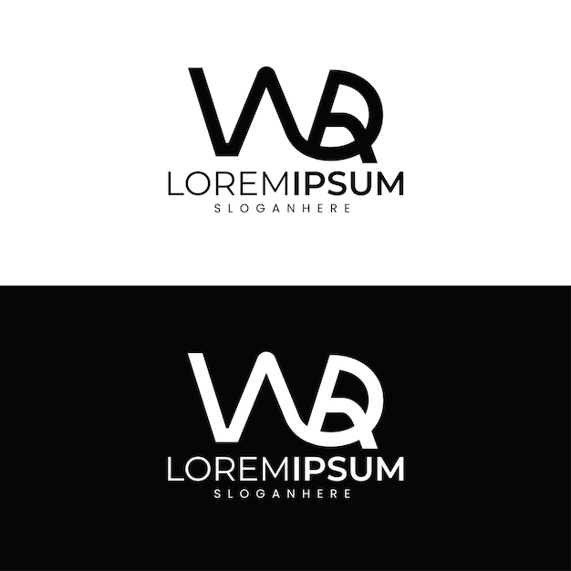 Modernes minimalistisches wq-logo-design