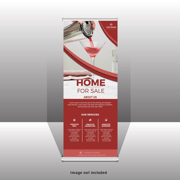 Modernes modernes roll-up-standee-banner