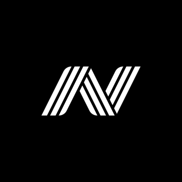 Modernes Monogramm-Logo-Design mit Buchstabe N