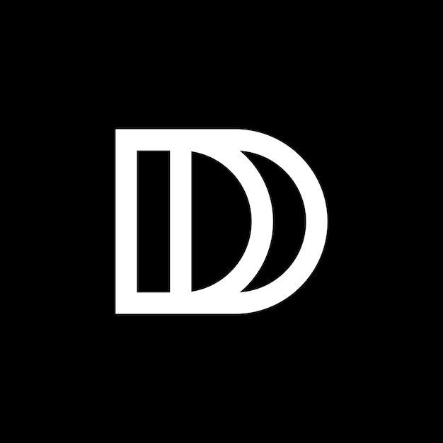 modernes Monogrammbuchstaben D Logo-Design