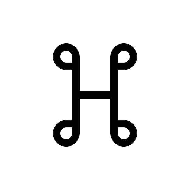 Vektor modernes monogrammbuchstaben-h-logo-design