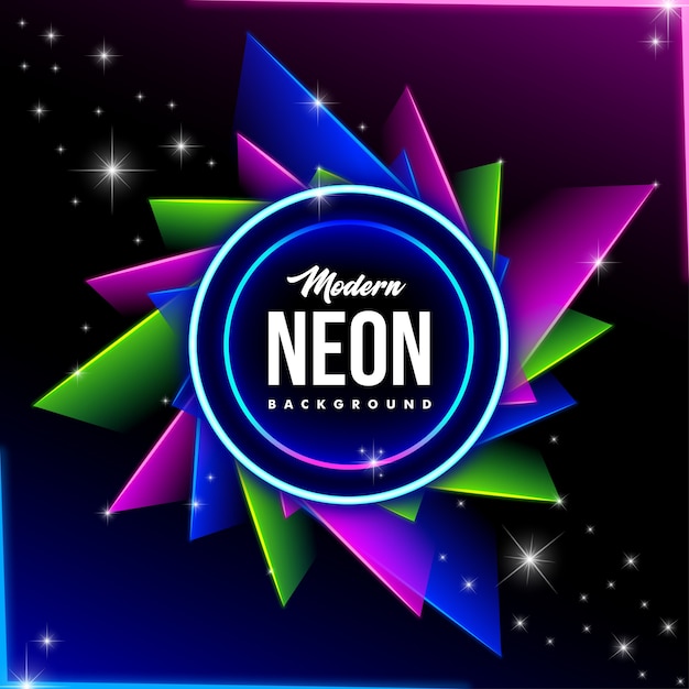 Vektor modernes neon-kreis-hintergrundelement