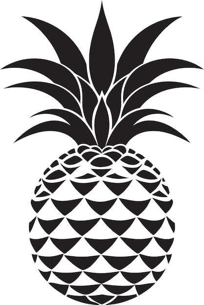 Vektor modernes noir-ananas-geometrisches ananas-emblem