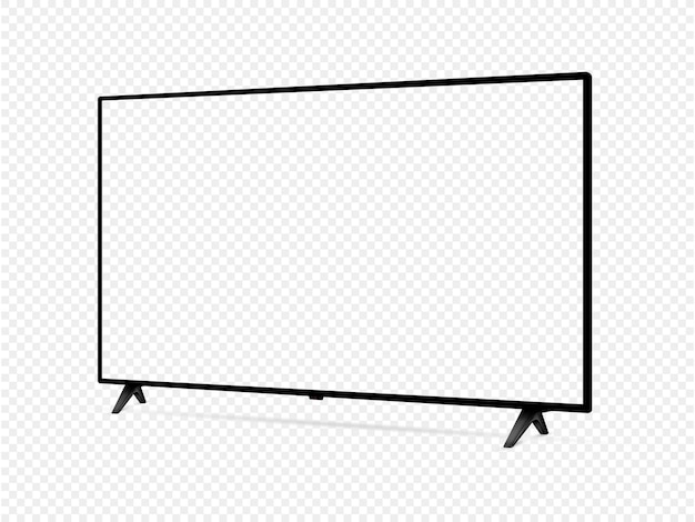 Modernes OLED-Fernseher mit durchsichtigem Bildschirm, isoliert auf durchsichtigem Hintergrund