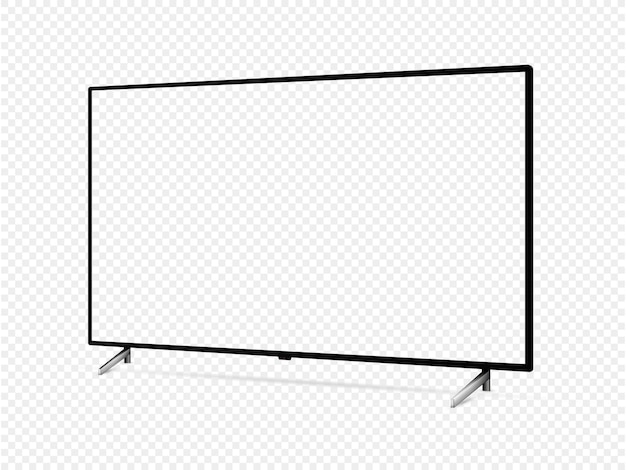 Modernes OLED-Fernseher mit durchsichtigem Bildschirm, isoliert auf durchsichtigem Hintergrund
