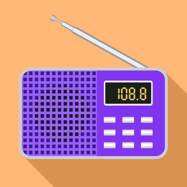 Modernes Radio-Symbol Flache Illustration eines modernen Radio-Vektorsymbols für Webdesign