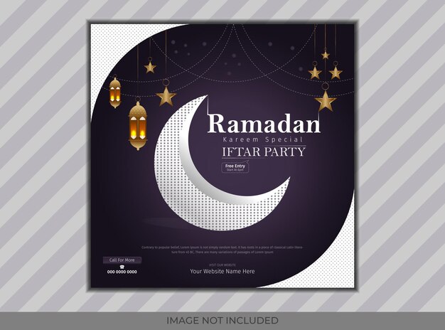 Vektor modernes ramadan-design mit vektorelement im illustrator