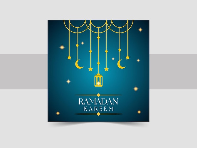 Modernes Ramadan-Post-Design für soziale Medien für den Ramadan mit abstrakter Form