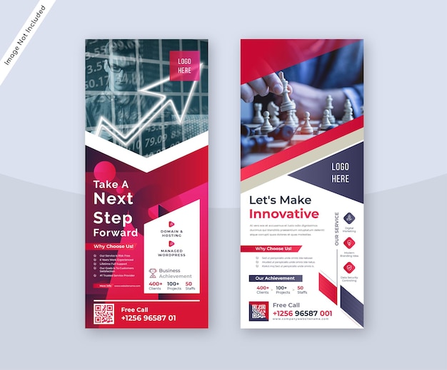 Vektor modernes roll-up-banner-vorlagendesign