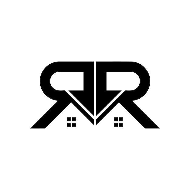 Modernes rr-immobilienlogo