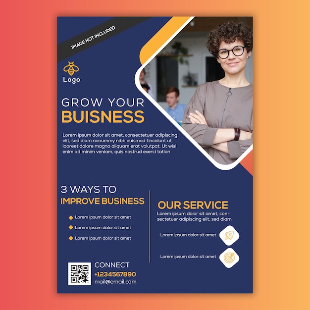 Modernes, sauberes Corporate-Business-Flyer-Template-Design