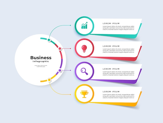 Modernes, sauberes Infografik-Design