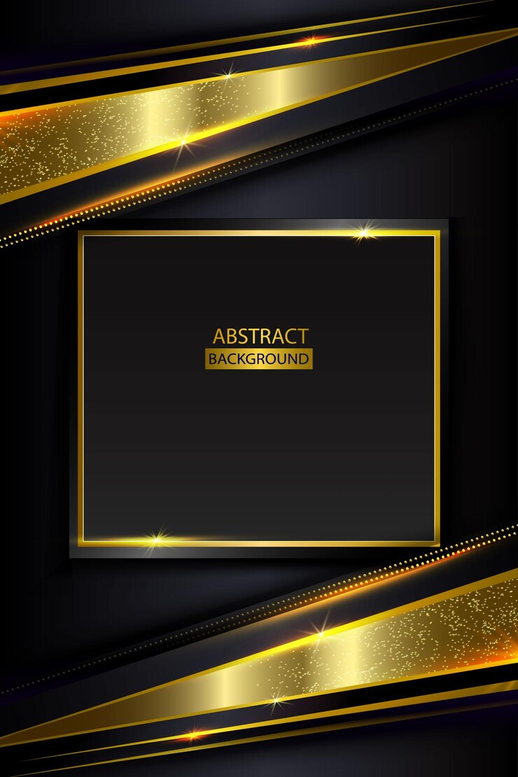 Modernes Schwarz und Gold mit metallischem Gold-Abstrakt-Hintergrund
