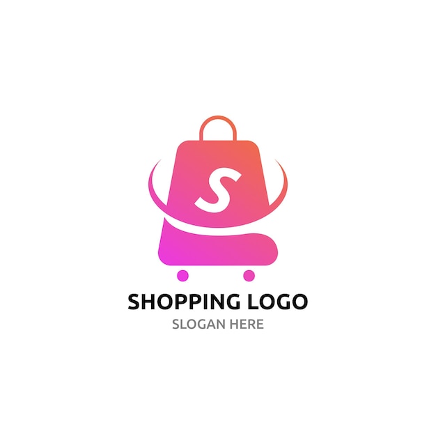 Vektor modernes shopping-logo-design