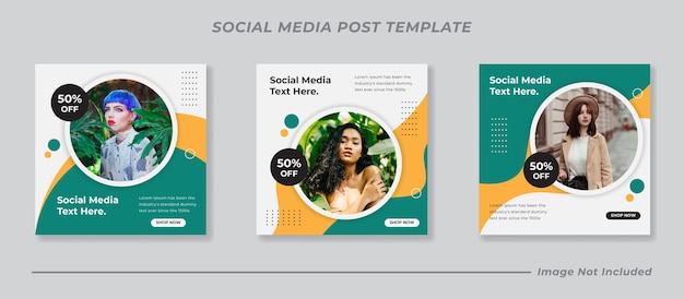 Modernes Social-Media-Post-Template-Sammlungsset
