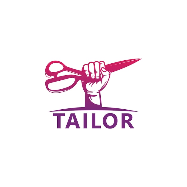 Modernes tailor logo template design