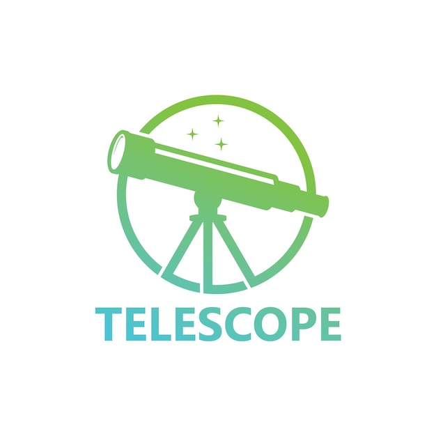 Modernes teleskop-logo-vorlagen-design