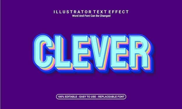 Modernes texteffekt-design, clever