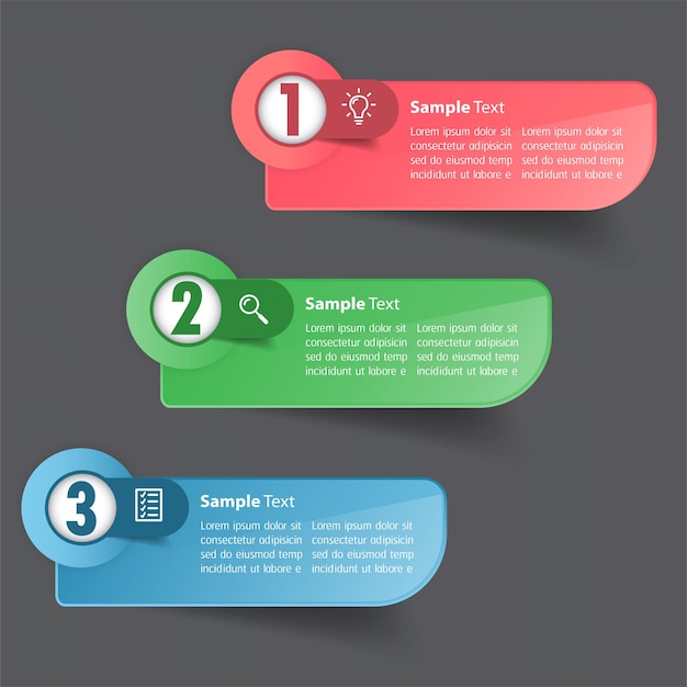 Modernes textfeld vorlage infografik banner