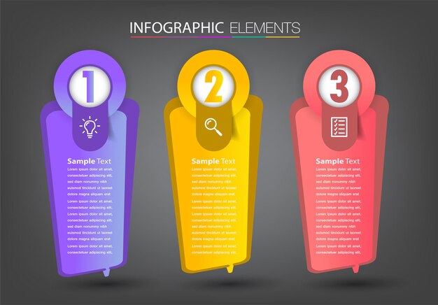 Modernes textfeld vorlage infografik banner