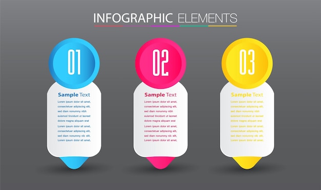 modernes Textfeld Vorlage Infografik Banner