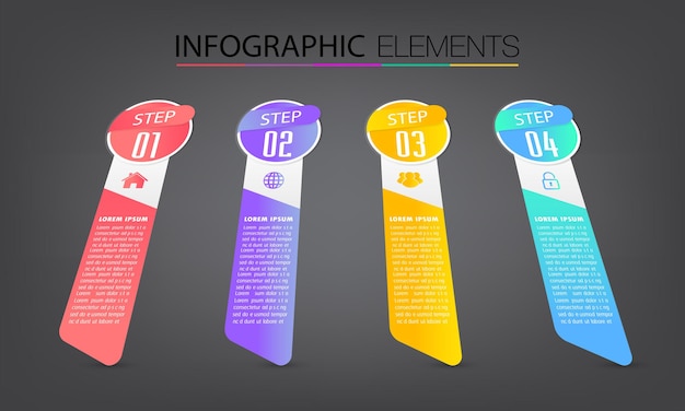 Modernes textfeld vorlage infografik banner