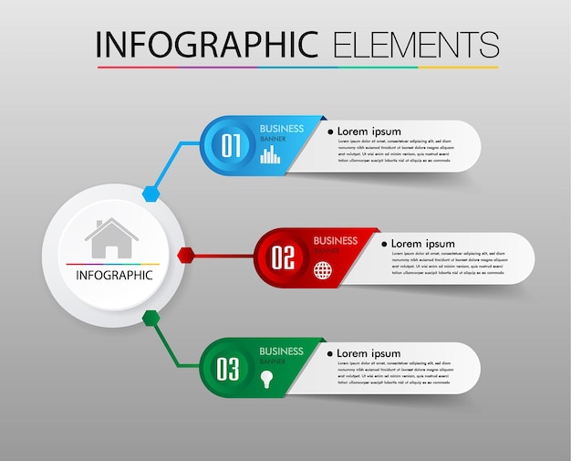 Modernes textfeld vorlage infografik banner