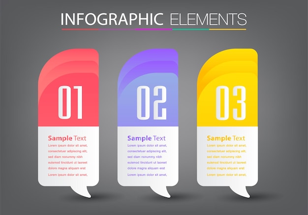 Modernes textfeld vorlage infografik banner