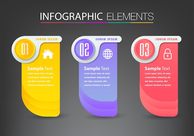 Modernes textfeld vorlage infografik banner