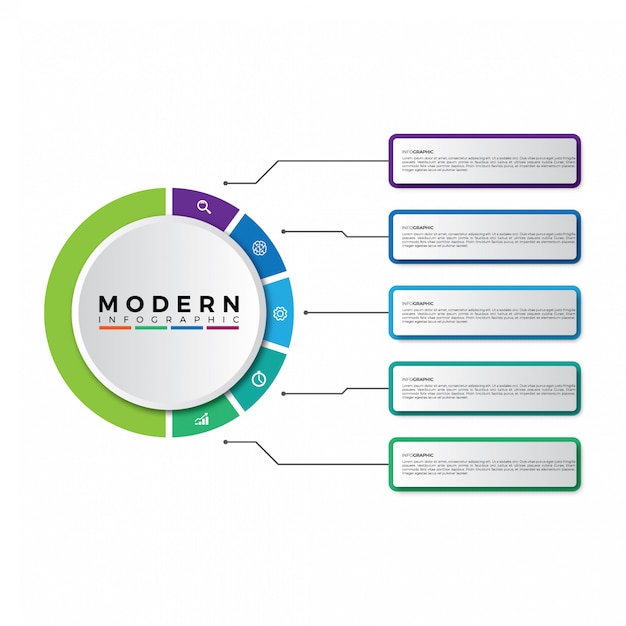 Modernes timeline-infografiken-design