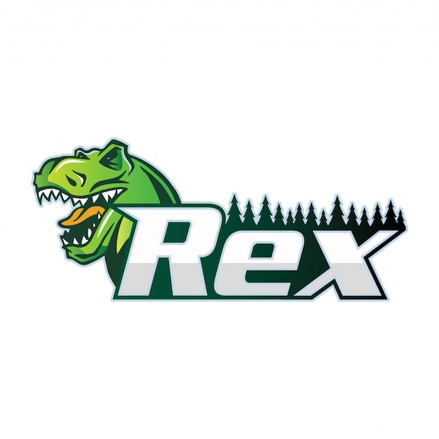 Vektor modernes tyrannosaurus-sport-team logo badge illustration