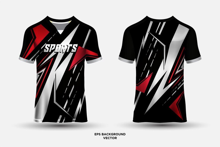 Modernes und futuristisches Design Jersey T-Shirt Sport geeignet für Rennfußball und Sport