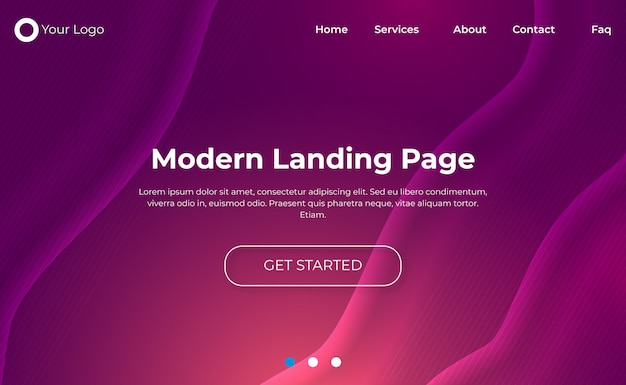 Modernes website-landingpage-design